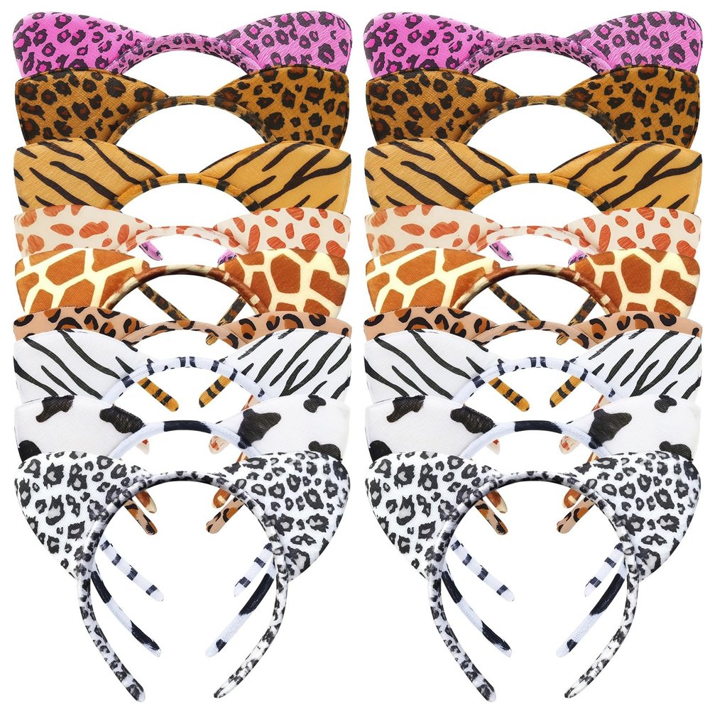 wkao Animal Headwear, 18 Assorted Designs, Fun Parties & Celebrations