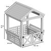 Outdoor Wooden Playhouse with Bench and Door, Backyard Clubhouse, Cedar Wood Construction, Rustic Design for Imaginative Play view 2
