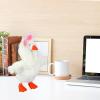Fukaisu 7in/17.78cm Desktop Goose Clothes, Cute Easter Bunny Desk Goose Outfit Mini Magnetic Toy Decor Accessories for Desk Porch Statue (Only Clothes) view 4