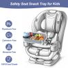 2Pack Car Seat Snack Tray for Kids, Mess-Free Square Travel Tray Cup Holder Snack Tray, Durable Car Food Tray for Toddlers, Universal Fit Kids Travel Road Trip Essentials (2, Grey) view 2