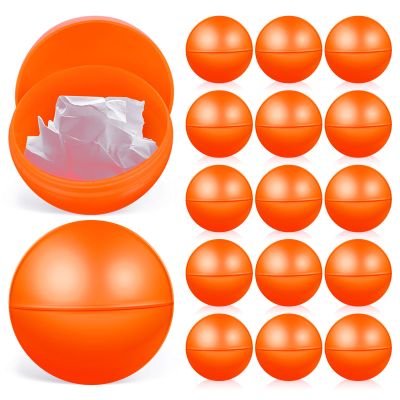 Cabilock 25pcs Raffle Drawing Balls, Openable Capsule Number Bingo Game Cage Ball, Prize Gumballs Funny Lottery Props for Party Games, Vending Machine, And Decorations, Orange