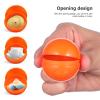 Cabilock 25pcs Raffle Drawing Balls, Openable Capsule Number Bingo Game Cage Ball, Prize Gumballs Funny Lottery Props for Party Games, Vending Machine, And Decorations, Orange view 3
