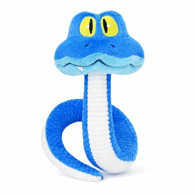 Ahlsense 21.3 in Cute Blue Snake Plush Toy - Cartoon Stuffed Snake Doll with Flexible Body for Bending, for Boys, Girls, Animal Lovers, Fans, Birthdays, and Holidays (Large)