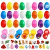 24 Pack Prefilled Easter Eggs With Toys I Colorful Plastic Eggs Filled for Kids I perfect Easter Egg Fillers I hunts, baskets, parties, classrooms, spring activities, family celebrations holiday fun view 1
