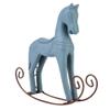 Yosoo Nordic Wooden Rocking Horse Hand Carved Hand Painted Horse Toy for Kids Collection and Decoration Kids (Light Blue) view 1