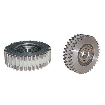 36-Tooth Copper Planetary Gear with Bearing and Clutch for Hub Motor, Drive Gear Set, Nylon Tooth, 38x38x12mm