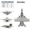 Eairsoky 1:72 Scale F-18 Super Hornet Metal Fighter Jet Model Military Die-cast Aircraft Models for Collection or Gift view 2
