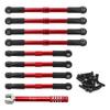 Aluminum Alloy Pull Rod Set #7118#7138 RC Upgrade Parts for TRAXXAS 1/16 E-Revo Summit RC Car (Red) view 1