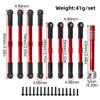 Aluminum Alloy Pull Rod Set #7118#7138 RC Upgrade Parts for TRAXXAS 1/16 E-Revo Summit RC Car (Red) view 2