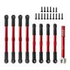Aluminum Alloy Pull Rod Set #7118#7138 RC Upgrade Parts for TRAXXAS 1/16 E-Revo Summit RC Car (Red) view 3