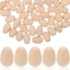 DOITOOL 100 Pcs Easter Wooden Eggs Fake Wood DIY Easter Egg Crafts Party Decorations view 1