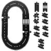 Flexible Car Tracks for Kids Waterproof Modular Puzzle Track Set Bendable Expressway Circuit Toy for Indoor Outdoor Play Compatible Car Track Set(12PCS) view 1