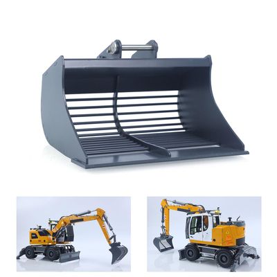 wheelfun 1/14 Metal Grille Bucket for Mini 914 Hydraulic RC Excavators Digger Model Parts Hobby Grade Model Accesories