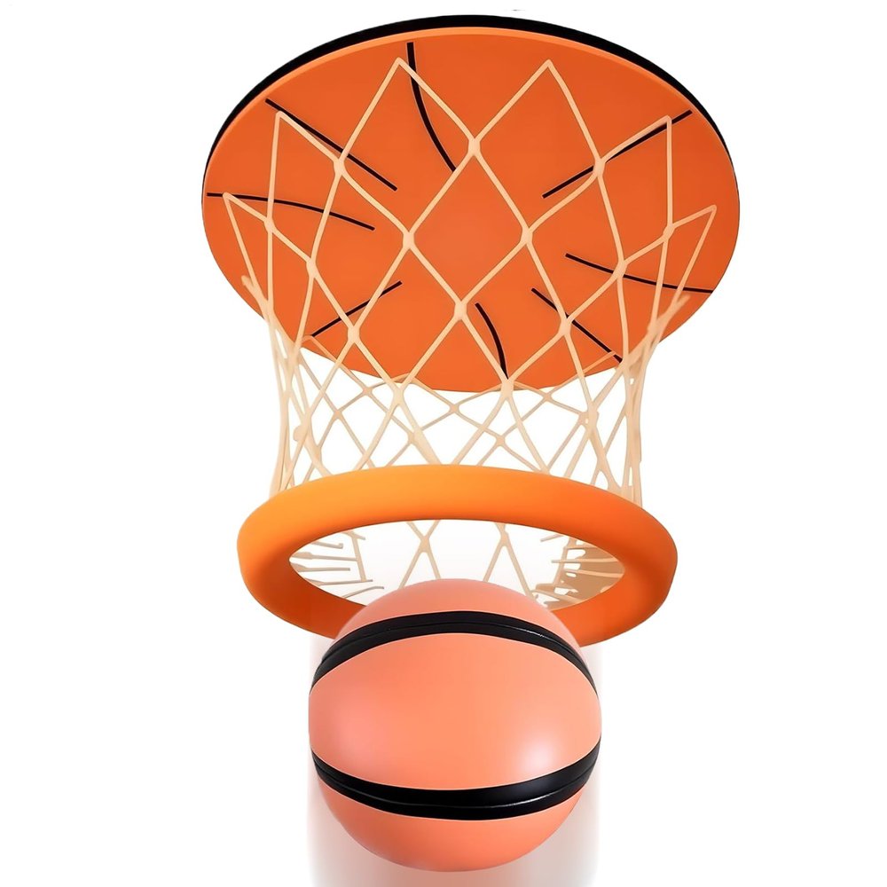 Bedroom Basketball Hoop,Goal Games with Net &Ball | Foldable Basketball Ceiling Hoop | for Boys Girls Teens Adults Families