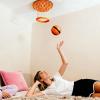 Bedroom Basketball Hoop,Goal Games with Net &Ball | Foldable Basketball Ceiling Hoop | for Boys Girls Teens Adults Families view 2