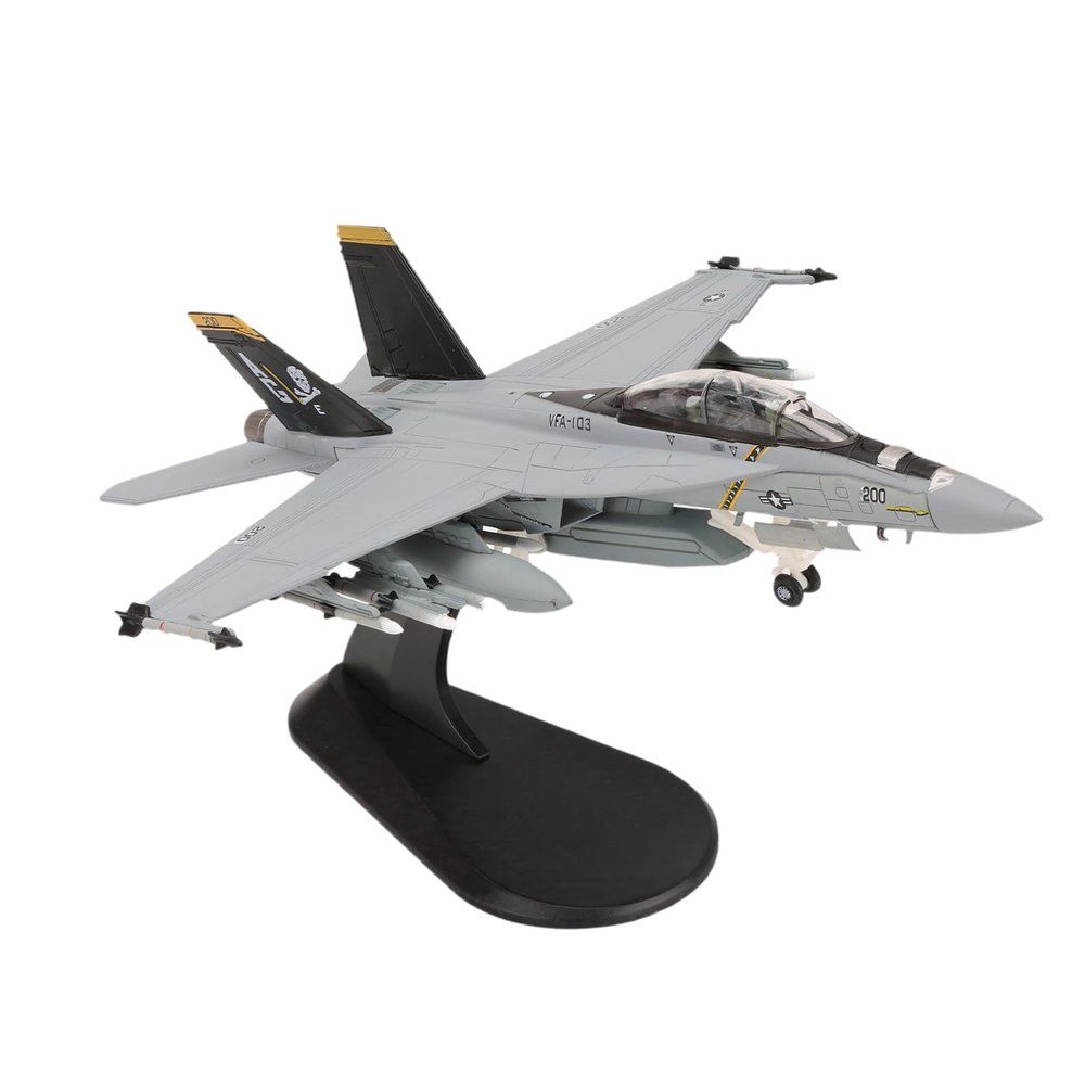 Eairsoky 1:100 Scale F-18 VFA-103 Super Hornet Metal Fighter Jet Model Military Die-cast Aircraft Models for Collection or Gift Skeleton Print