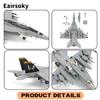 Eairsoky 1:100 Scale F-18 VFA-103 Super Hornet Metal Fighter Jet Model Military Die-cast Aircraft Models for Collection or Gift Skeleton Print view 4