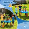 VROGTIK Water Table for Toddlers with Fishing Game Set 3-Tier Kids Sand Water Table Sensory Outdoor Toys for Kids Ages 4-8 Summer Beach Outside Toys Backyard for Kids Toddlers Age 3 4 5 6 7 8 9 10 view 3