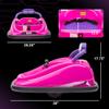 12V Toddler Bumper Car Ride On with Remote Control, 360 Spin Electric Bumper Car with Dual Motors, LED Lights & Music, Safety Belt, for Boys & Girls Ages 25 (Pink) view 3