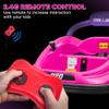 12V Toddler Bumper Car Ride On with Remote Control, 360 Spin Electric Bumper Car with Dual Motors, LED Lights & Music, Safety Belt, for Boys & Girls Ages 25 (Pink) view 4
