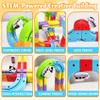 Magnetic Electric Train Set for Kids 38, Modular 3D Train Tracks with Gravity-Defying Motorized Train, STEM Building Toy for Creative Learning, Electric Train Set Gift for Boys and Girls, 67PCS view 3