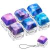 Taiyin 12 Pcs Keyboard Fidget, Keyboard Keychain Fidget, Decompression Button Finger Clicker Toys, Button Stress Relief Gifts for Relieving Stress (Galaxy) view 1