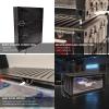 1/18 Scale Model Car Display Case with LED Light, Shipping Container Style Garage Diorama Show Case with Concrete Texture & Roller Door Backdrop, Stackable Showcase for Diecast Vehicles view 4