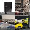1/18 Scale Model Car Display Case with LED Light, Shipping Container Style Garage Diorama Show Case - Modern Mirror Reflective Interior, Grid Floor Showroom Design, Stackable Showcase for Diecast Vehi view 4