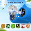 2-in-1 Kids Microscope Telescope, Temodu 2.0" 1000X Digital Microscope for Kids, HD Portable Education Telescope for Kids Birthday Festival Gift, Science Fun Toys for Children Age 4-12 (Blue) view 3
