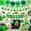 47Pcs St Patricks Day Decorations, St. Patrick's Day Decorations Kit Shamrock Lucky Banner Garlands Hanging Swirls Fringe Curtain for Home Irish St. Patrick's Day Decor view 4