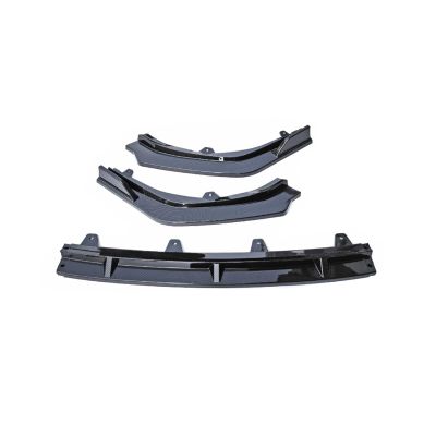 3PCS Compatible For Toyota Camry 9th 2024 ABS Gloss Black or Carbon Look Front Bumper Splitter Spoiler Refit Accessories(Carbon Fiber Look)