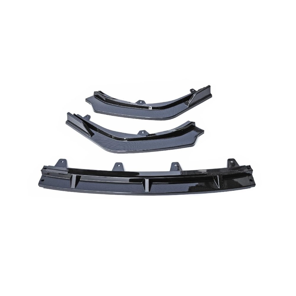 3PCS Compatible For Toyota Camry 9th 2024 ABS Gloss Black or Carbon Look Front Bumper Splitter Spoiler Refit Accessories(Carbon Fiber Look)