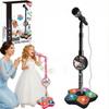 Kids Microphone, 2026 New 5-in-1 Karaoke Machine Toy with Adjustable Height, Built-in Speaker, LED Lights & Music, for Boys and Girls Singing(Black) view 1
