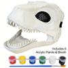 DIY Dinosaur Mask with Fur Felt Sheet Eyes Mesh Set,Hard Plastic Dino Mask Moving Jaw,Therian Fursuit Head Base Outfit (Blue) view 4