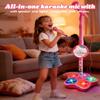 Kids Microphone, 2026 New 5-in-1 Karaoke Machine Toy with Adjustable Height, Built-in Speaker, LED Lights & Music, for Boys and Girls Singing(Pink) view 2
