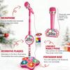 Kids Microphone, 2026 New 5-in-1 Karaoke Machine Toy with Adjustable Height, Built-in Speaker, LED Lights & Music, for Boys and Girls Singing(Pink) view 3