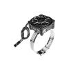 Aluminum 7075-T6 Alloy+316 Stainless Steel 40X40mm RC Cooling Fan Ajustable for 28-42 Series Motor - Black view 1
