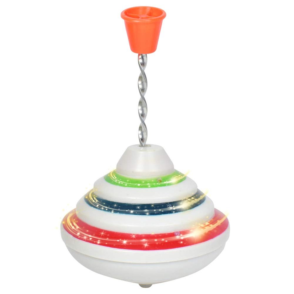 Stylebest Spinning, LED Music Peg Top Hand Spinning Toy for Kids, with Bright Colorful Light and Wonderful Music, Non ABS Plastic, 4.33 Inch (Colorful)