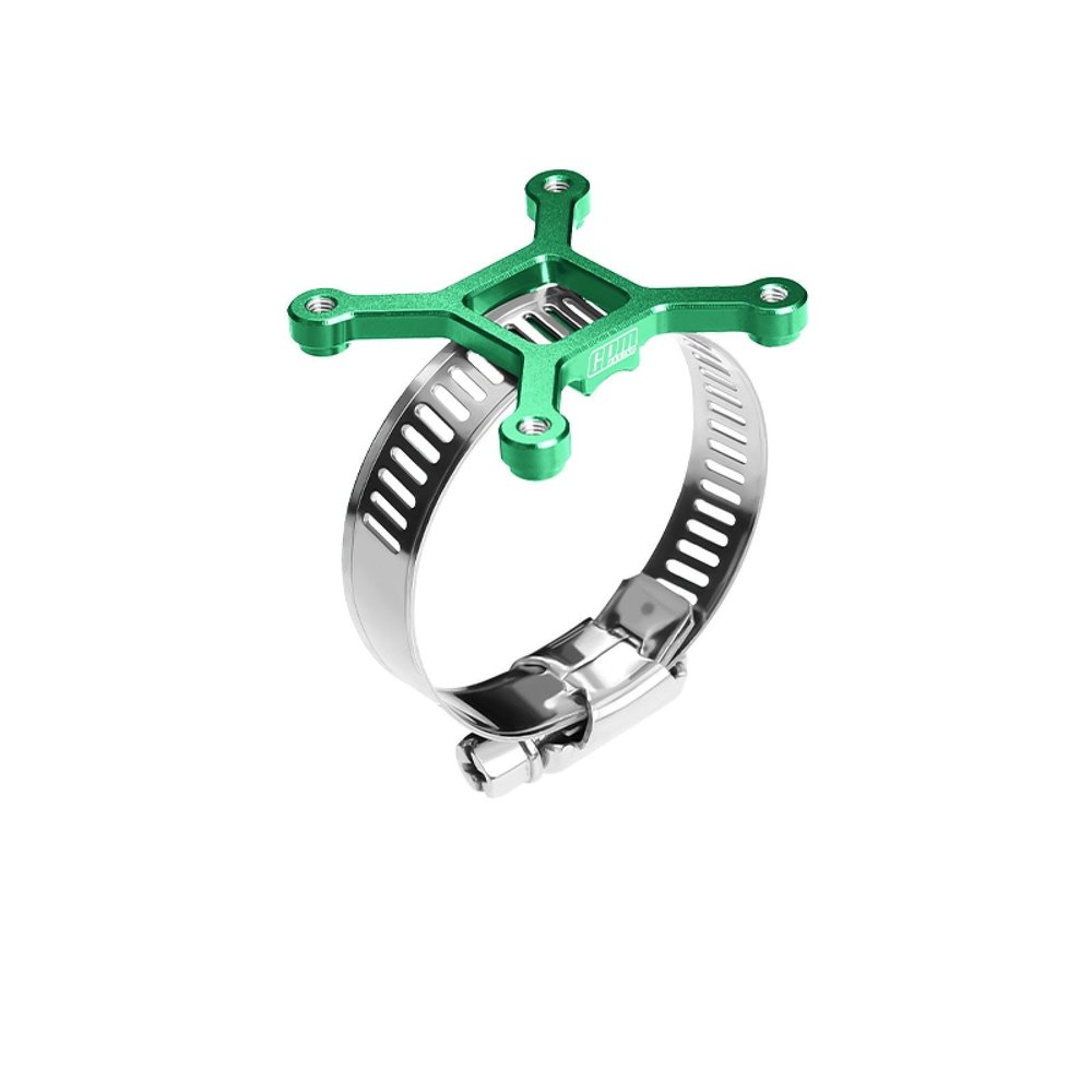Aluminum 7075-T6 Alloy+304 Stainless Steel 40X40mm RC Cooling Fan Ajustable Mount for 28-42 Series Motor - Green