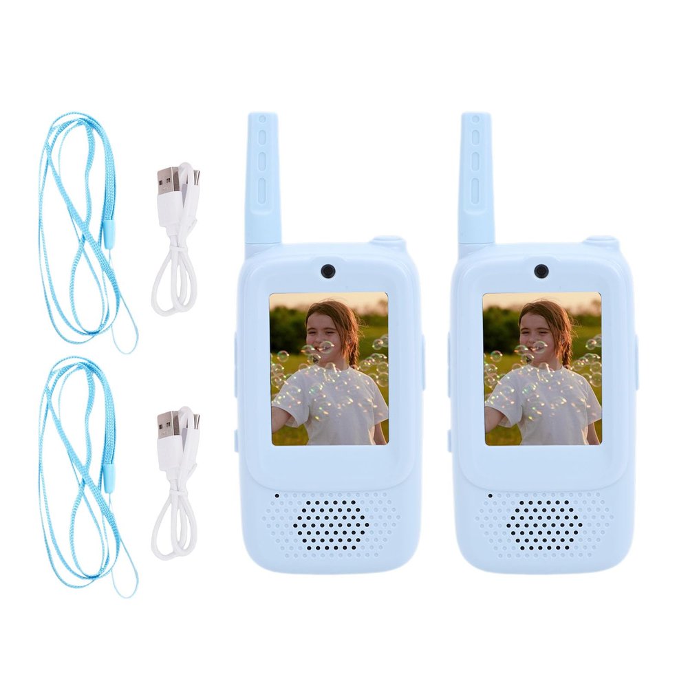 Yoidesu Video Walkie Talkie for Kids - 2 Pack Rechargeable Kids Walkie Talkies Long Range Radios, Video Intercom & Voice Effects, Birthday Gifts, Toys for Age 3-12 Boys Girls