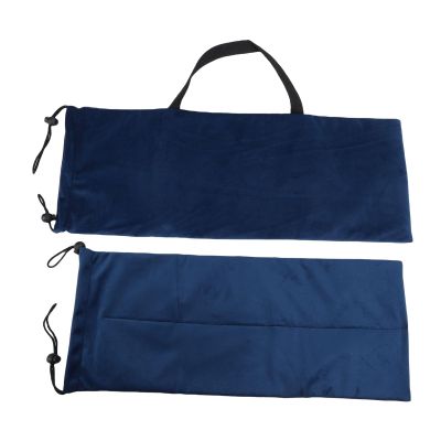 Asixxsix Mahjong Rack Bag, Velvet Travel Bag for Storaging Mahjong Racks and Pushers, with 4 Separate Slots and Drawstring Closure