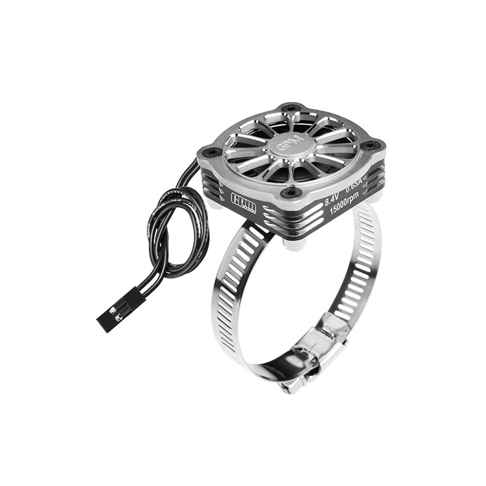 Aluminum 7075-T6 Alloy+316 Stainless Steel 40X40mm RC Cooling Fan Ajustable for 28-42 Series Motor - Silver