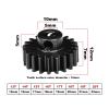 20Cr Steel Motor Gear 13T (Module:1.0mm, Motor Tooth Diameter: 5.0mm, Round Hole) Suitable for 1/8 Scale Models of ARRMA and TRAXXAS R/C Cars and Trucks view 2