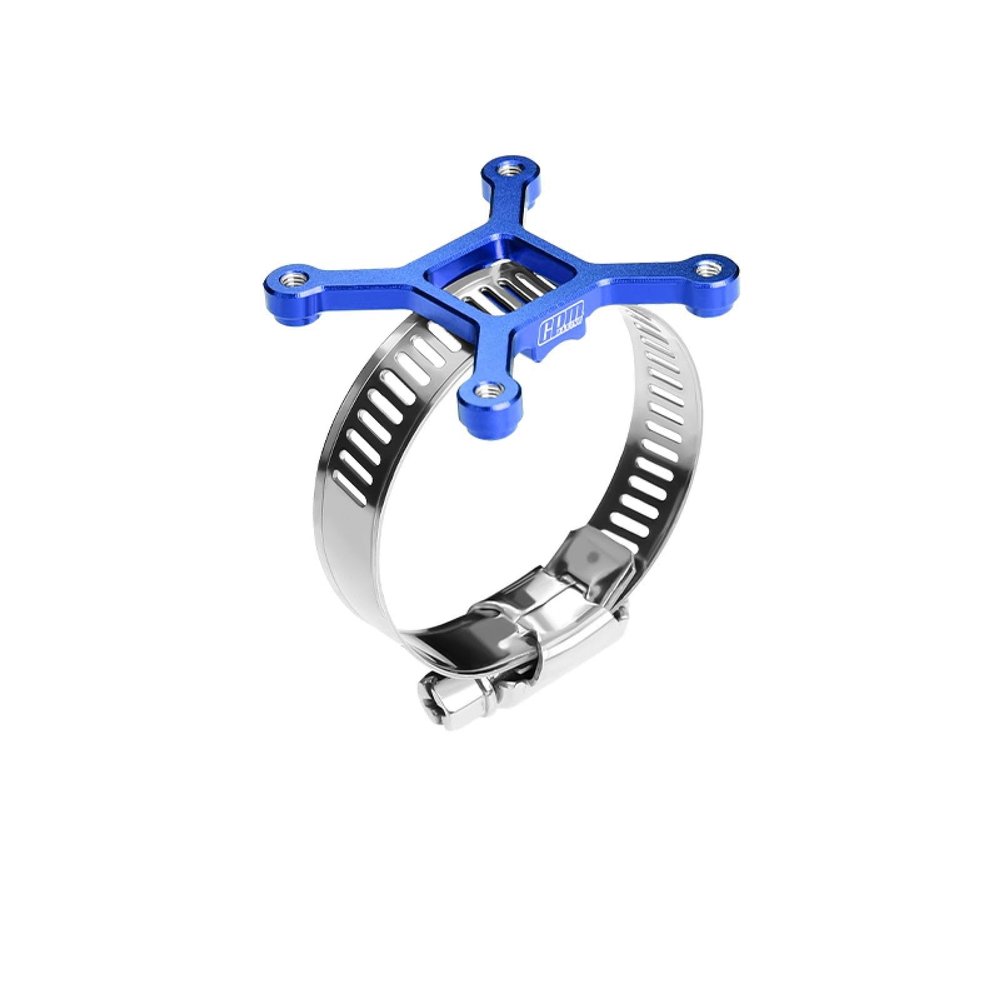 Aluminum 7075-T6 Alloy+304 Stainless Steel 40X40mm RC Cooling Fan Ajustable Mount for 28-42 Series Motor - Blue