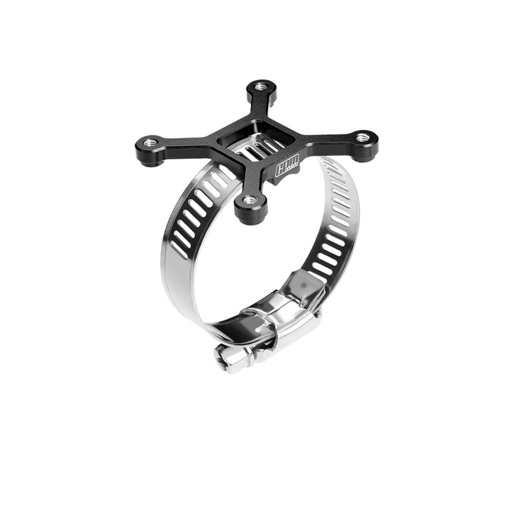 Aluminum 7075-T6 Alloy+304 Stainless Steel 40X40mm RC Cooling Fan Ajustable Mount for 28-42 Series Motor - Black