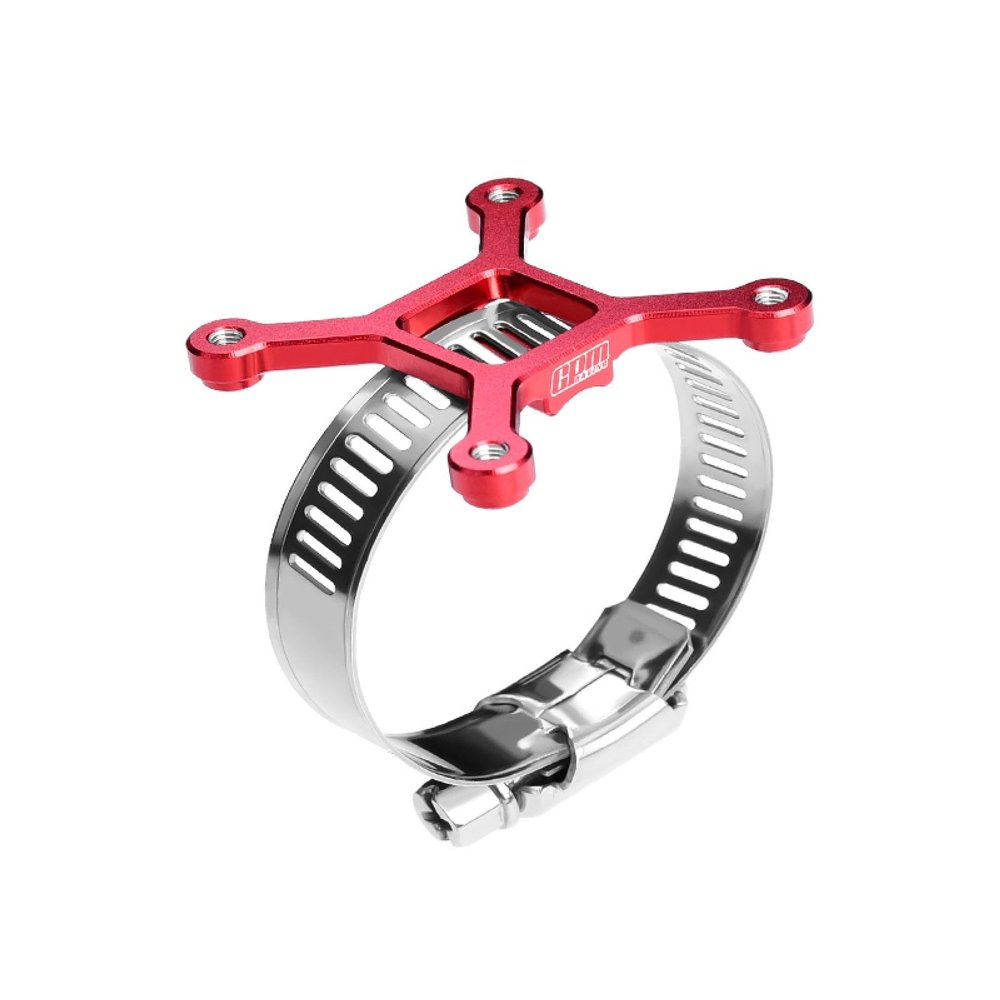 Aluminum 7075-T6 Alloy+304 Stainless Steel 40X40mm RC Cooling Fan Ajustable Mount for 40-56 Series Motor - Red