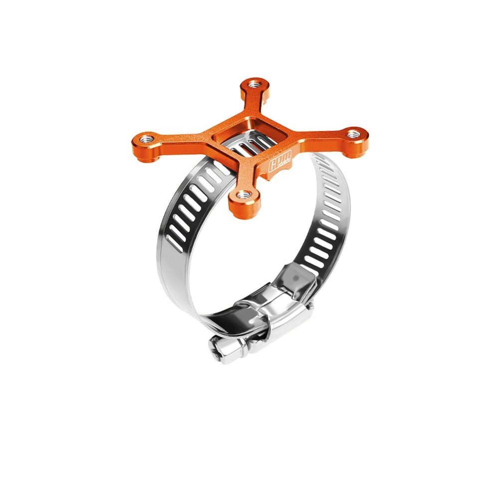 Aluminum 7075-T6 Alloy+304 Stainless Steel 40X40mm RC Cooling Fan Ajustable Mount for 28-42 Series Motor - Orange