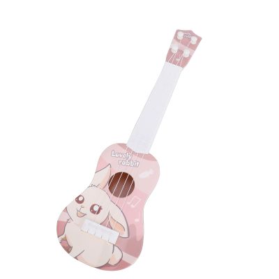 ciciglow Kids Ukulele Toy, 21 Inch Plastic Ukulele for Children with Lightweight Design and Safe Edges, Musical Instrument for Beginners Aged 3+, 13.98x4.13in (Cute Bunny)