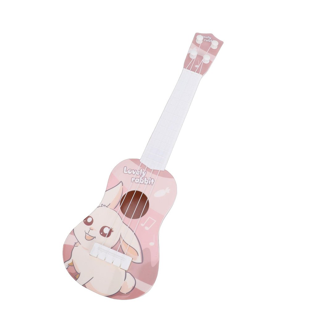 ciciglow Kids Ukulele Toy, 21 Inch Plastic Ukulele for Children with Lightweight Design and Safe Edges, Musical Instrument for Beginners Aged 3+, 13.98x4.13in (Cute Bunny)