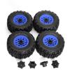 1/10 RC Short Course Tires All-Terrain RC Tires 12mm Hex for 1/10 Scale Traxxas Cars Baja, HPI, Losi Belted Tires /4PCS (Red) view 4